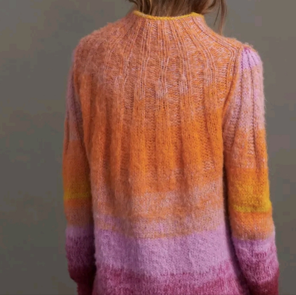 ANTHROPOLOGIE Peri Ombre Tunic Sweater Mohair Alpaca Wool Oversized Small - Picture 11 of 12